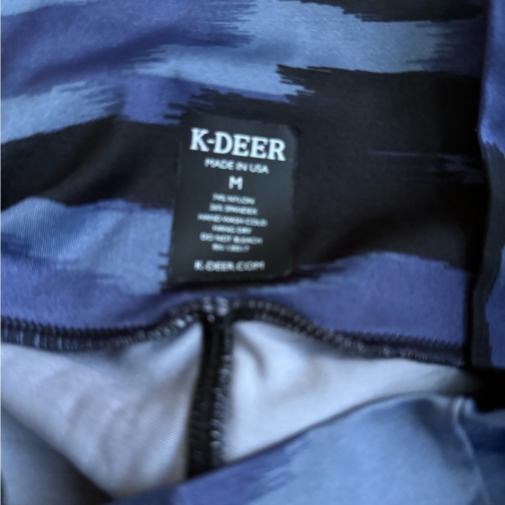 K-DEER Midnight Blue and Black Leggings